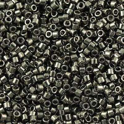 Miyuki Delica Seed Bead 11/0 Nickel Plated Dark Gray 2-inch Tube DB452