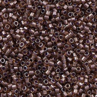Miyuki Delica Seed Bead 11/0 Amethyst Inside Dyed Color Topaz 2-inch Tube DB912