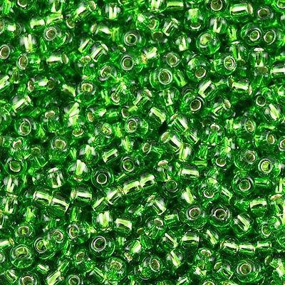 50g toho Round Seed Bead 8/0 Silver Lined Green (27)