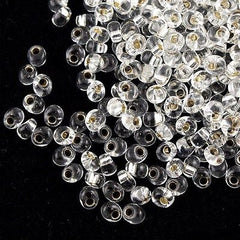 Miyuki 4mm Magatama Seed Bead Silver Lined Crystal 23g Tube (1)