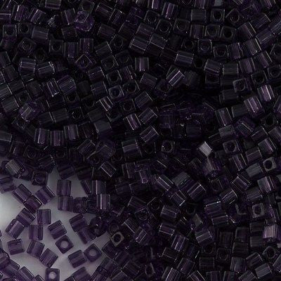 Miyuki 3mm Cube Seed Bead Transparent Lavender 10g (157)