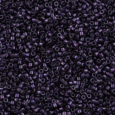 Miyuki Delica Seed Bead 11/0 Nickel Plated Dyed Dark Purple 2-inch Tube DB464