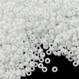 50g Miyuki Round Seed Bead 11/0 Opaque Matte White (402F)