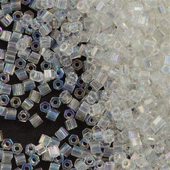 Toho Hex Seed Bead 11/0 Transparent Crystal AB 2.5 inch Tube Tube (161)