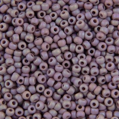 Miyuki Round Seed Bead 6/0 Matte Opaque Mauve AB 20g Tube (410FR)