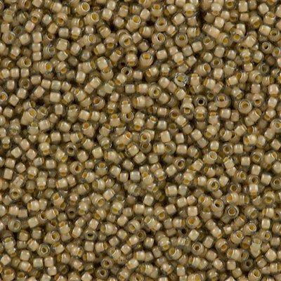 50g Toho Round Seed Beads 11/0 Inside Color Lined Sand Crystal (369)