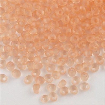 Miyuki 4mm Magatama Seed Bead Transparent Matte Light Peach 23g Tube (2102F)