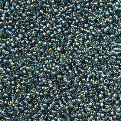 50g Toho Round Seed Bead 11/0 Inside Color Lined Gold Aqua AB (995)