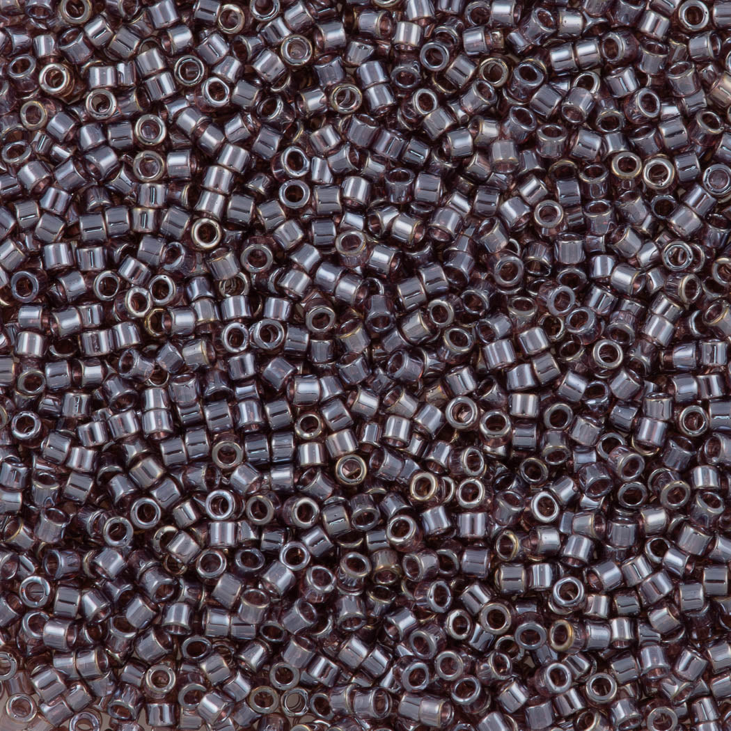 Miyuki Delica Seed Bead 11/0 Transparent Luster Dark Amethyst 2-inch Tube DB1224