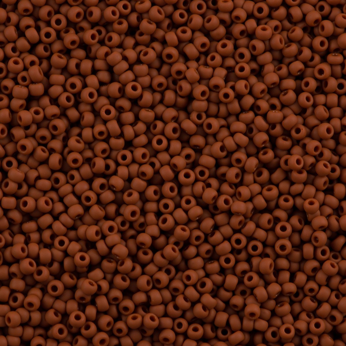 50g toho Round Seed Bead 8/0 Opaque Matte Light Brown (46LF)