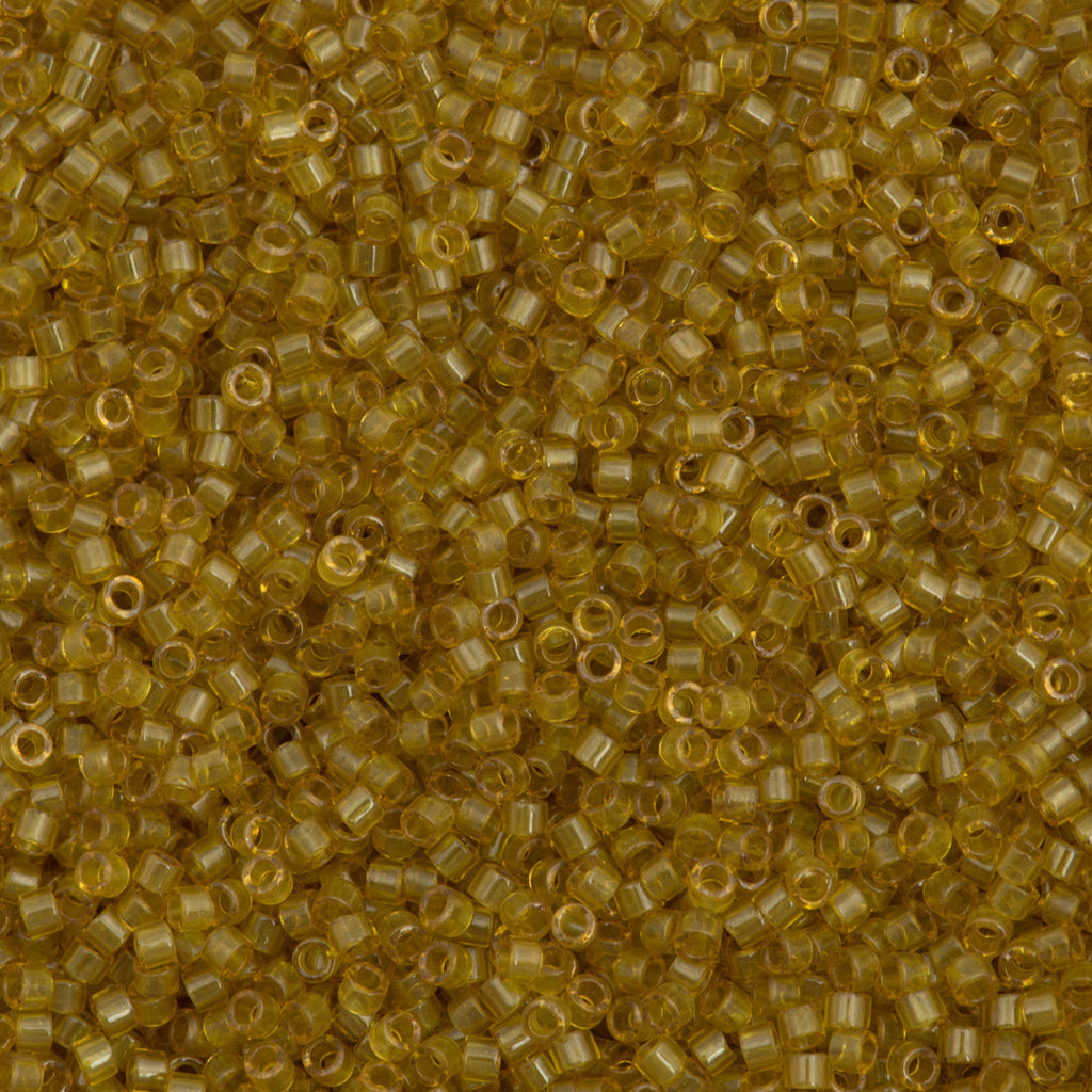 Miyuki Delica Seed Bead 11/0 Transparent Sunflower Gold Luster 2-inch Tube DB118