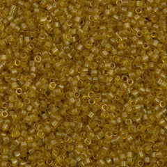 25g Miyuki Delica Seed Bead 11/0 Transparent Sunflower Gold Luster DB118