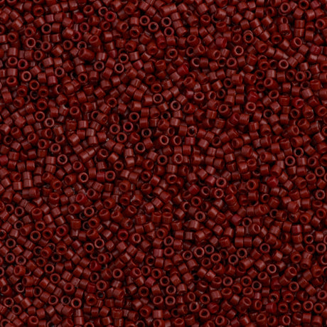 Miyuki Delica Seed Bead 11/0 Duracoat Dyed Opaque Maroon 2-inch Tube DB2120
