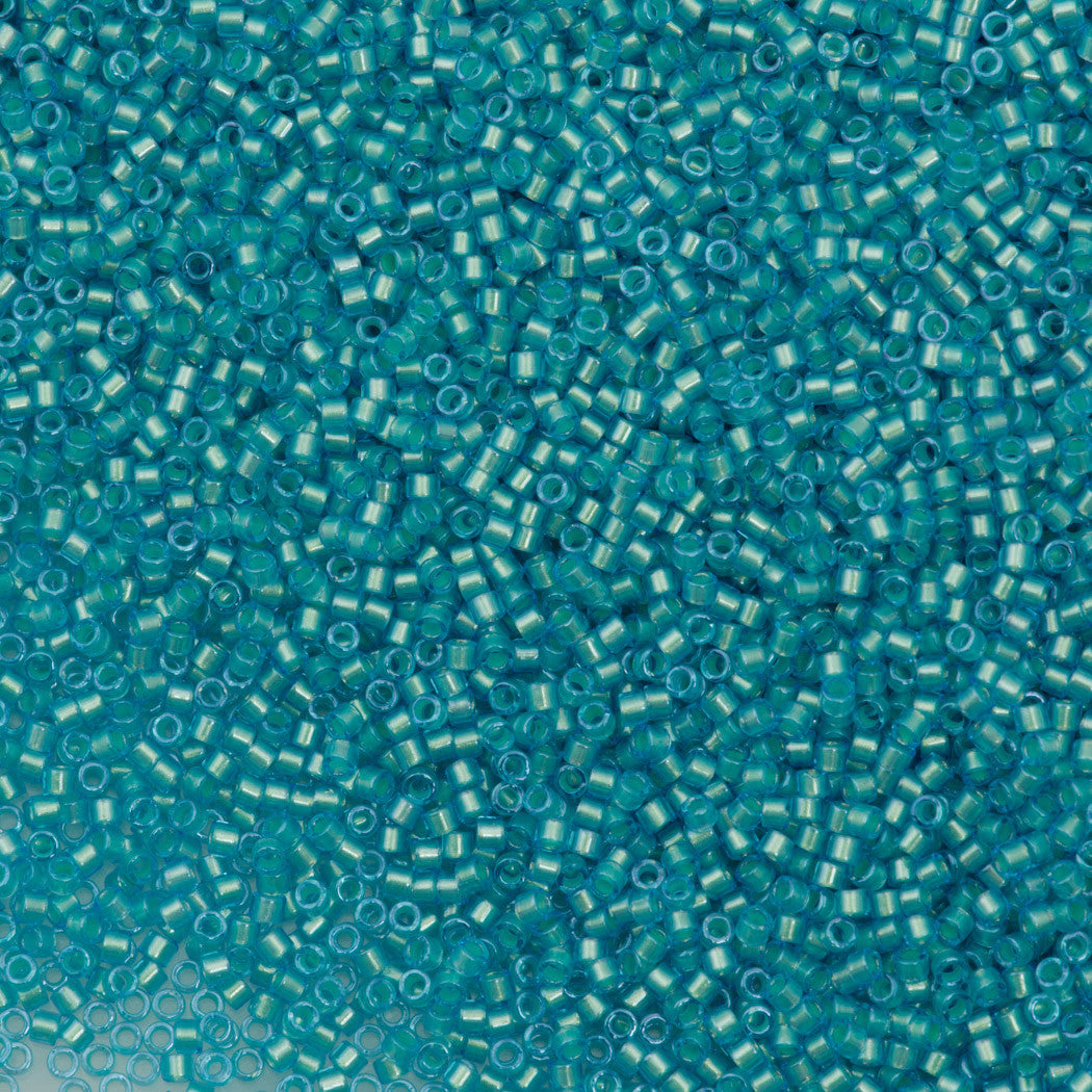 Miyuki Delica Seed Bead 11/0 Inside Dyed Color Azure Ocean 2-inch Tube DB1708