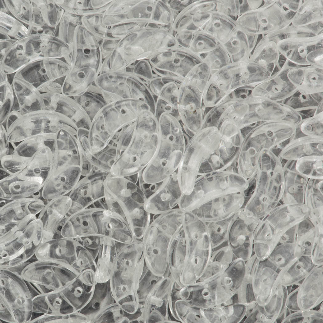 CzechMates 3x10mm Two Hole Crescent Crystal Beads 15g (00030)