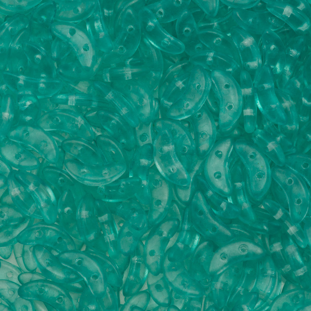 CzechMates 3x10mm Two Hole Crescent Transparent Limpet Shell Beads (00090S)