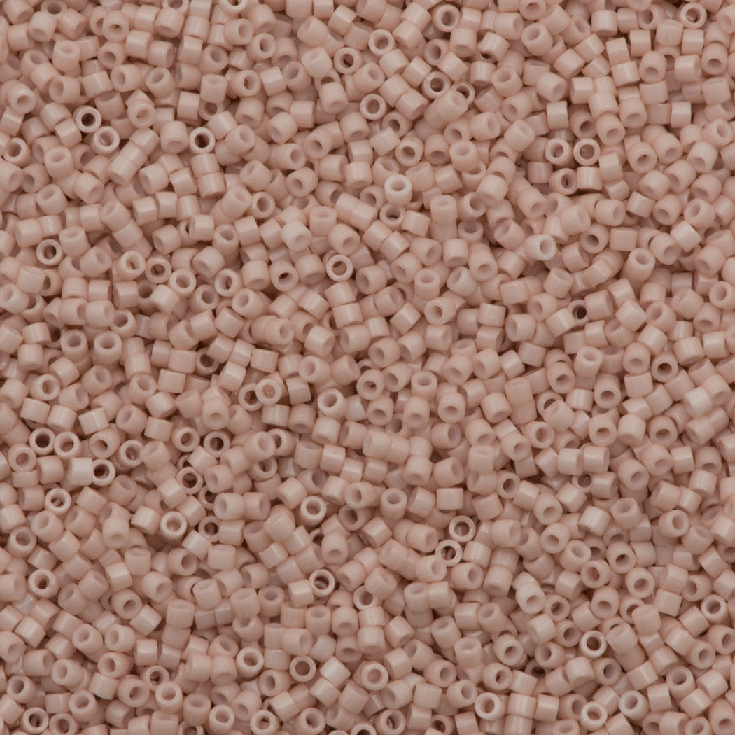 Miyuki Delica Seed Bead 11/0 Opaque White Glazed Pueblo Sands 2-inch Tube DB1495