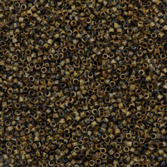 25g Miyuki Delica Seed Bead 11/0 Opaque Brown Picasso DB2267