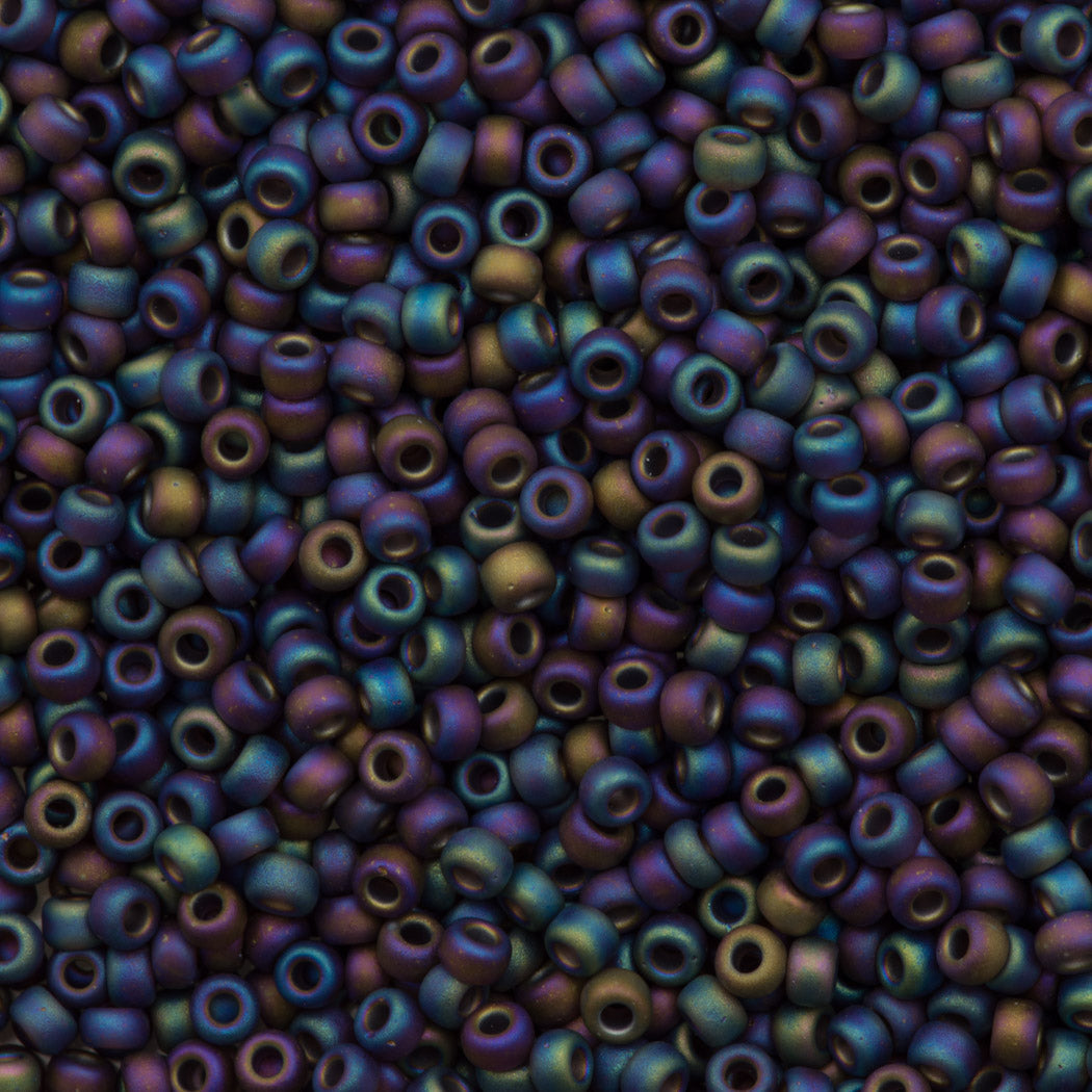 Miyuki Round Seed Beads 8/0 Matte Brown AB 30g (135FR)