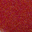 Miyuki Round Seed Bead 15/0 Transparent Red AB 2-inch Tube (254)