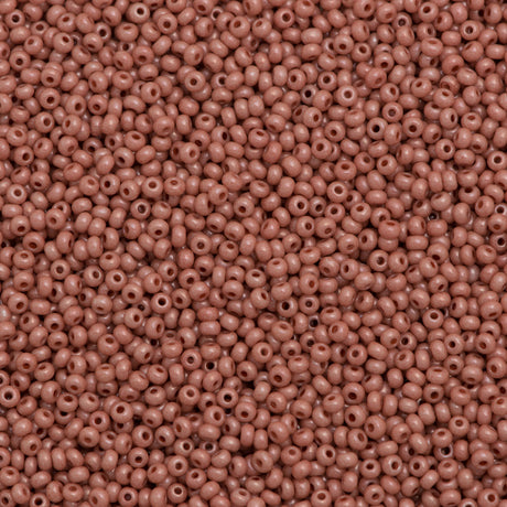 50g Czech Seed Bead 10/0 Opaque Terra Dusty Rose (07633)