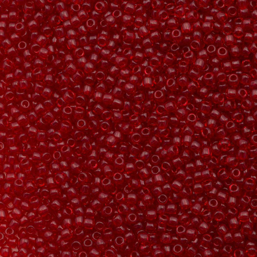Toho Round Seed Bead 11/0 Transparent Garnet 2.5-inch Tube (5C)