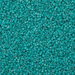 100g Miyuki Delica seed bead 11/0 Opaque Turquoise AB DB166