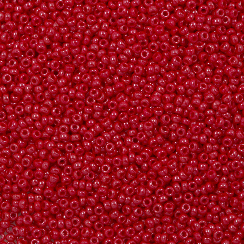 50g Miyuki Round Seed Bead 11/0 Opaque Red Luster (426)