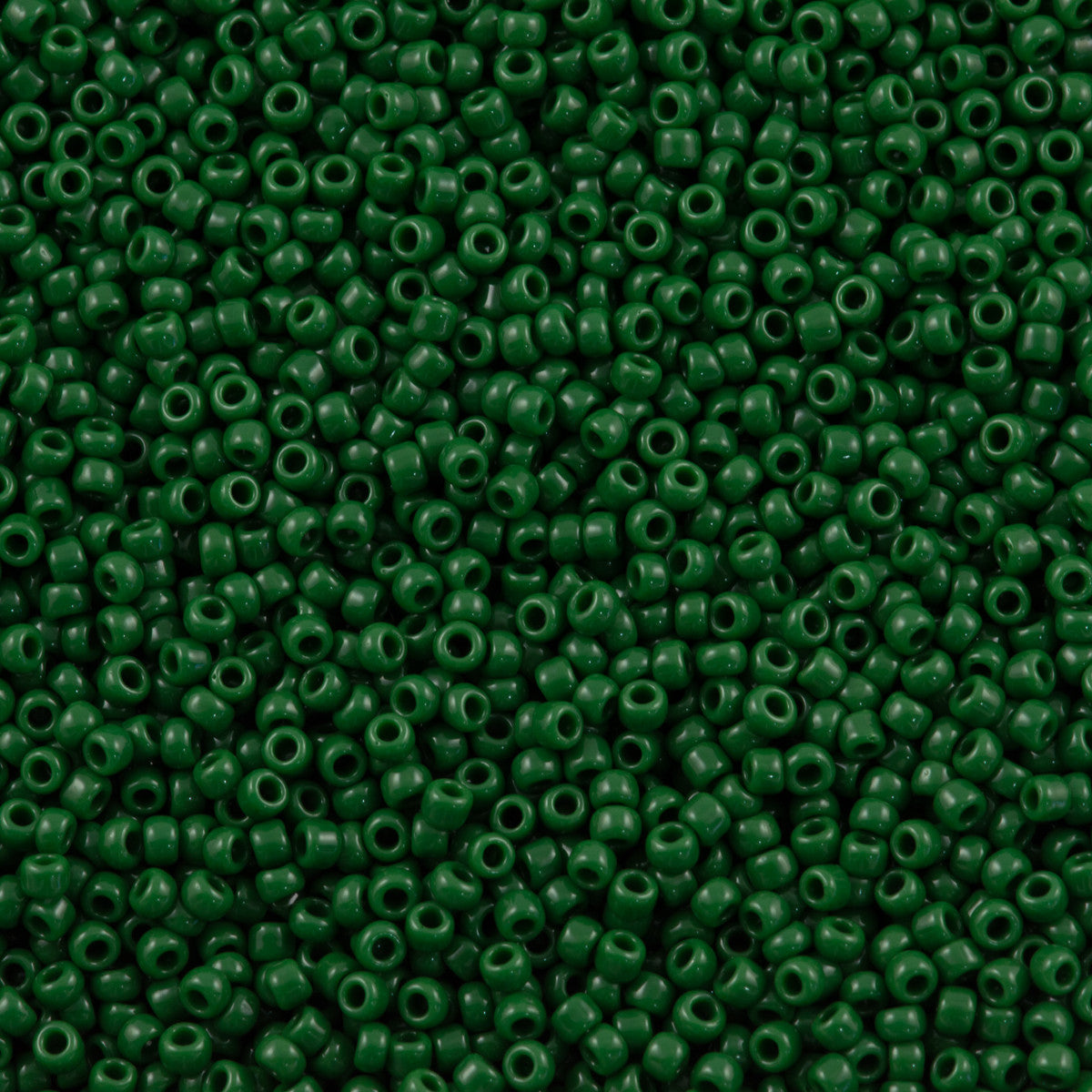 Toho Round Seed Bead 15/0 Opaque Forest Green 2.5-inch Tube (47H)