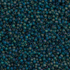 50g Toho Round Seed Beads 6/0 Transparent Matte Teal AB (167BDF)