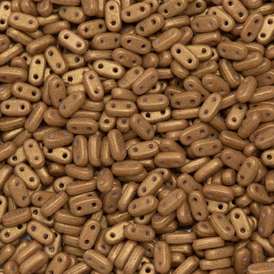 CzechMates 2x6mm Two Hole Bar Pacifica Macadamia Beads 8g Tube (10060PS)