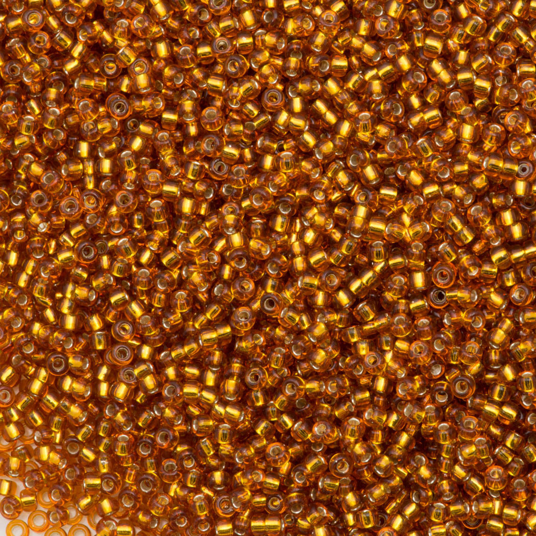 Miyuki Round Seed Bead 11/0 Silver Lined Topaz 22g Tube (2422)