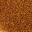 50g Miyuki Round Seed Bead 11/0 Silver Lined Topaz (2422)