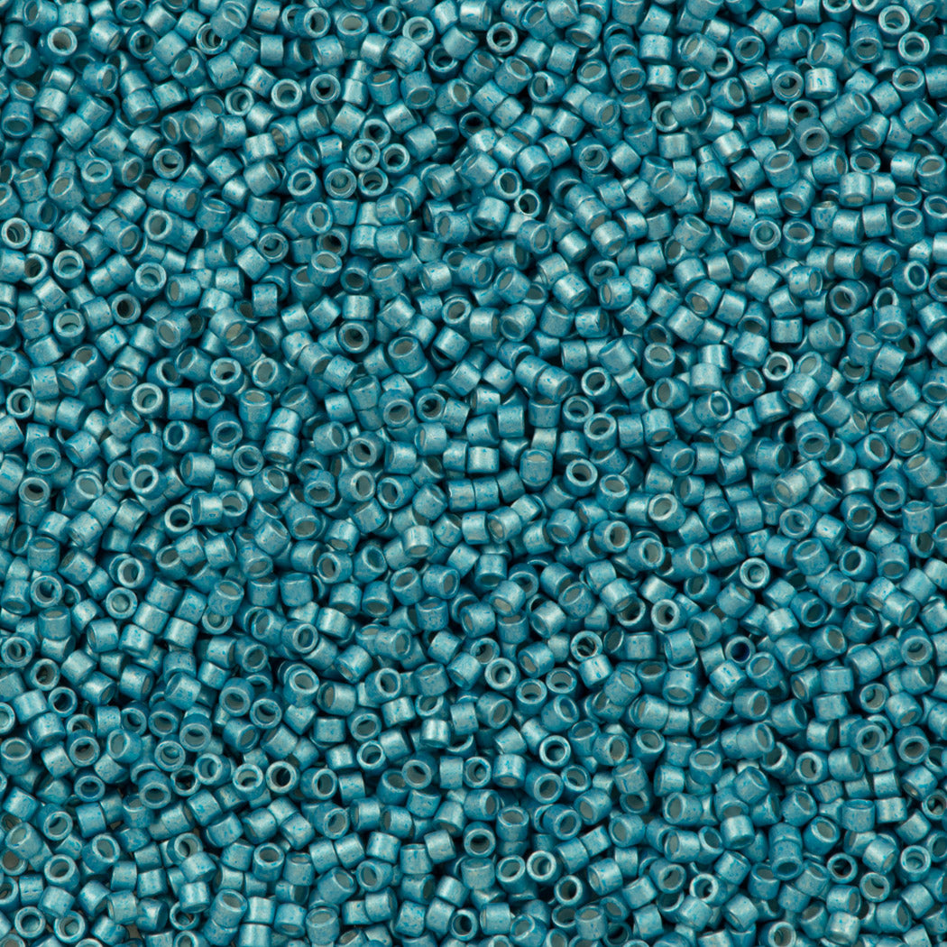 25g Miyuki Delica seed bead 11/0 Galvanized Dark Aqua DB1183