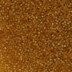 Miyuki Delica Seed Bead 11/0 Transparent Yellow Gold Luster 2-inch Tube DB119