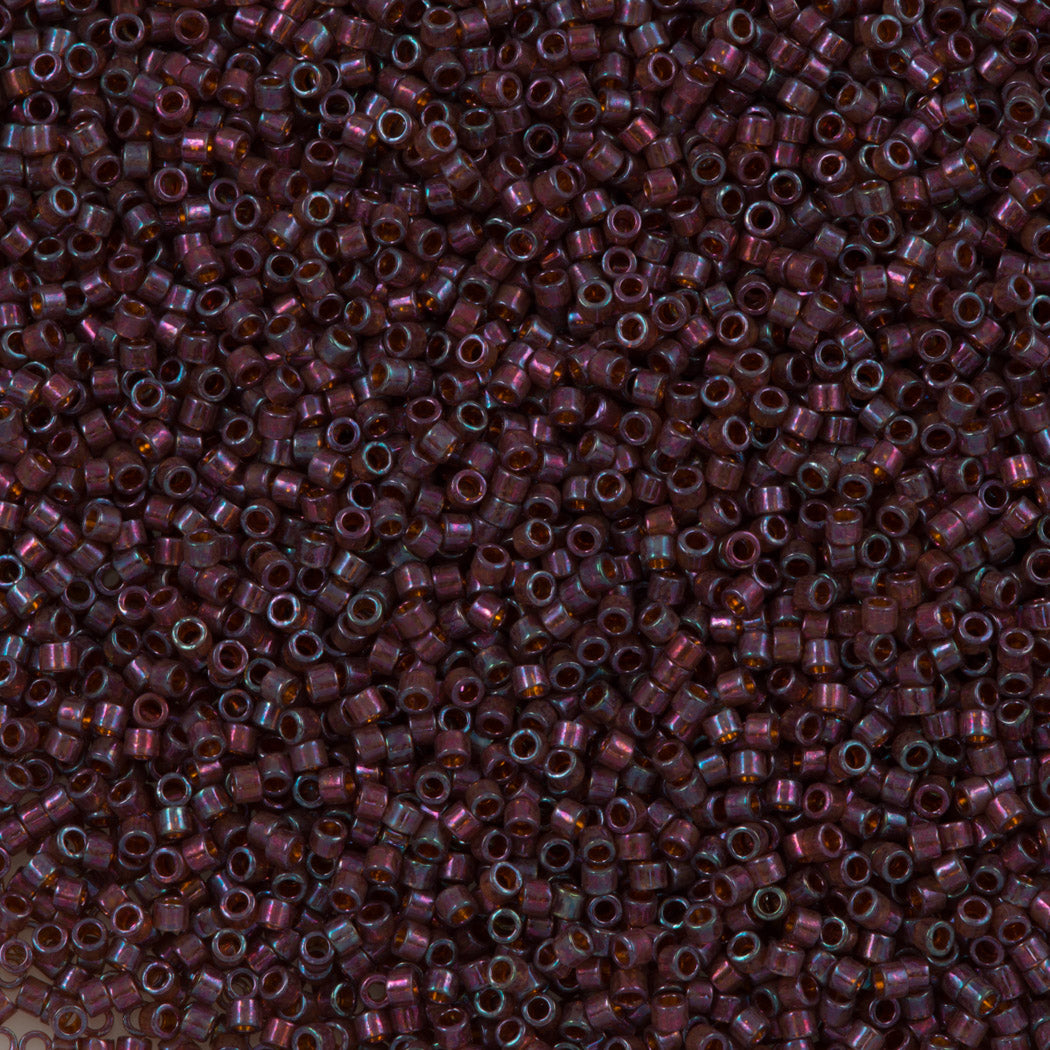 25g Miyuki Delica seed bead 11/0 Pink Luster Topaz DB129