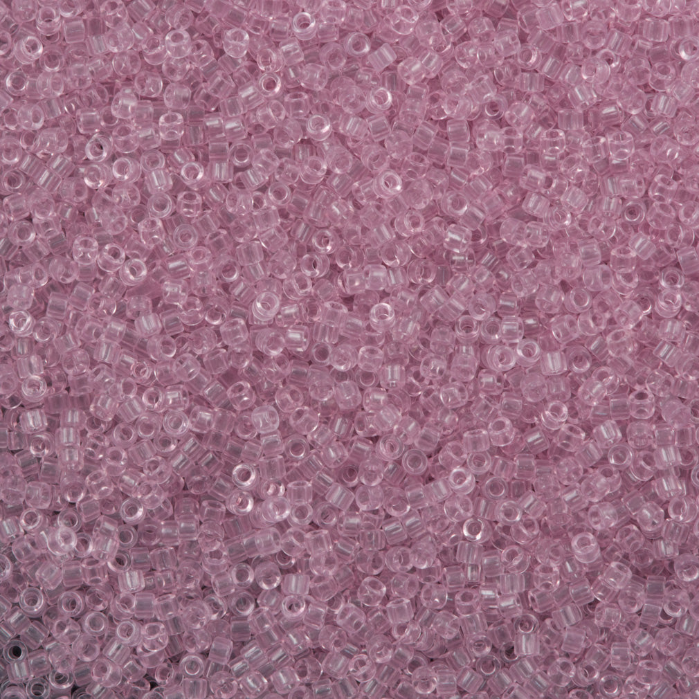 25g Miyuki Delica Seed Bead 11/0 Crystal Glazed Rose Quartz DB1402