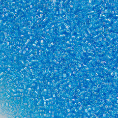 Miyuki Delica Seed Bead 10/0 Transparent Blue Sea AB 7g Tube DBM176