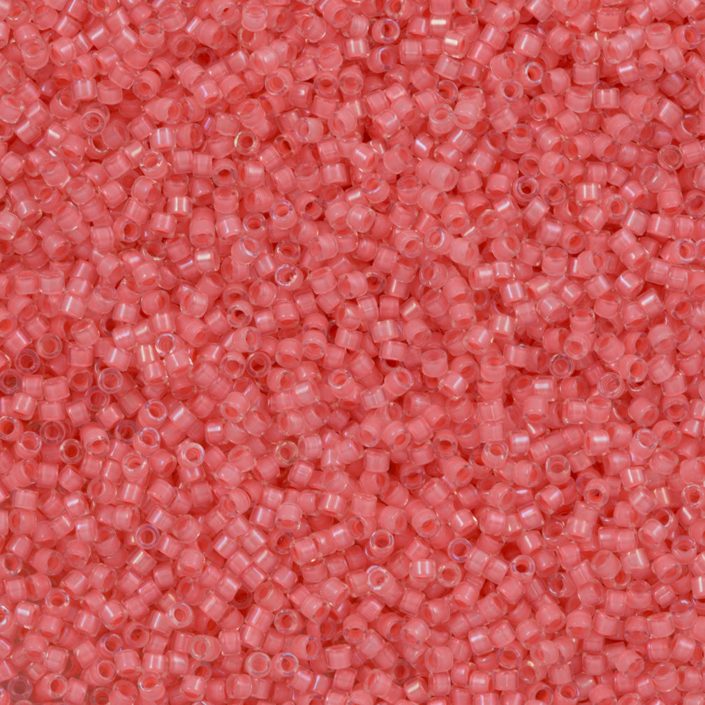 Miyuki Delica Seed Bead 11/0 Inside Color Lined Rose Pink 2-inch Tube DB70