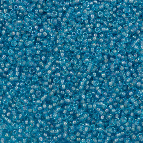 50g Miyuki Round Seed Bead 11/0 Crystal Lined Aqua (376)