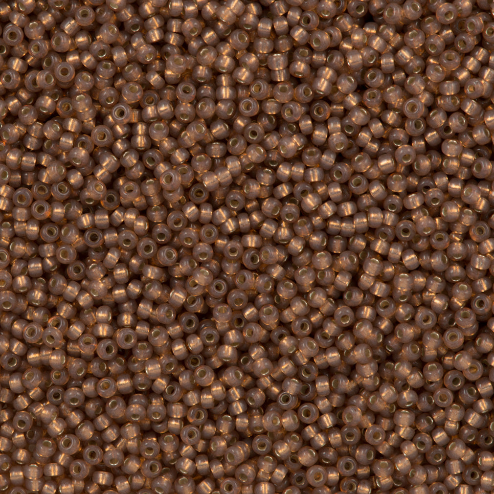 50g Miyuki Round Seed Bead 11/0 Silver Lined Dyed Bronze (641)