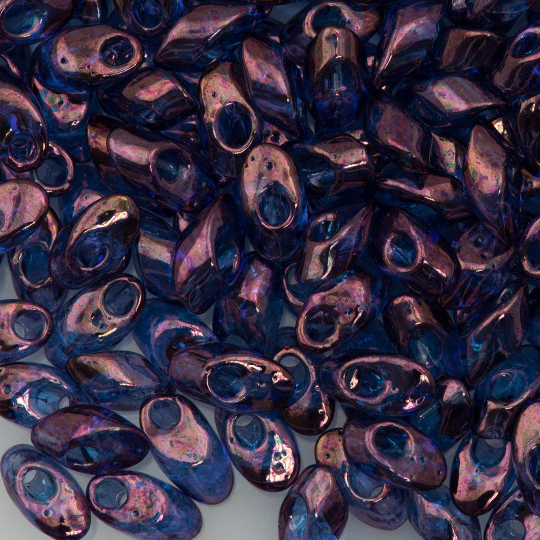 Miyuki Long Magatama Seed Bead Violet Gold Luster 8g Tube (1884)