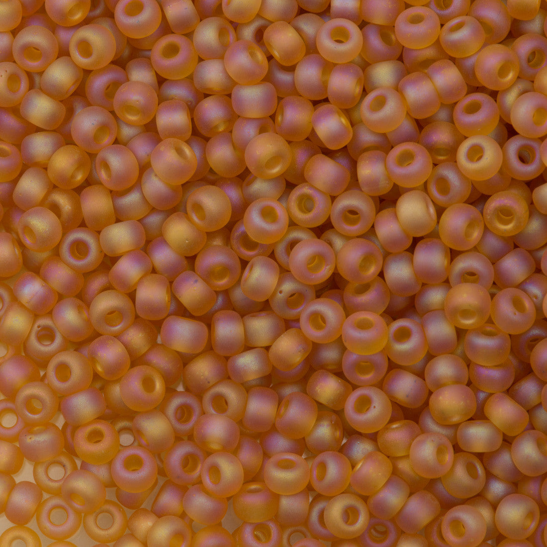 Miyuki Round Seed Bead 6/0 Matte Transparent Topaz AB 20g Tube (133FR)