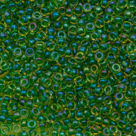 50g Miyuki Round Seed Bead 11/0 Emerald Lined Yellow (331)