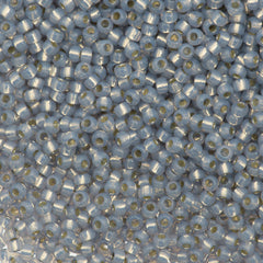 Miyuki Round Seed Bead 8/0 Silver Lined Blue Grey 22g Tube (576)