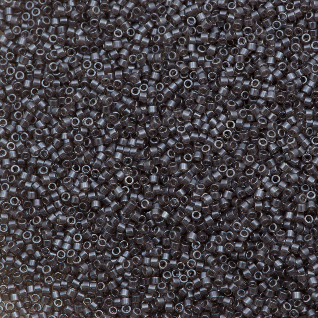 Miyuki Delica Seed Bead 11/0 Crystal Glazed Luster Deep Gray 2-inch Tube DB1486