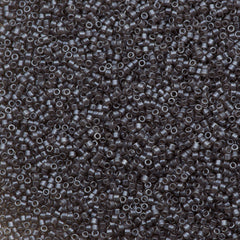 25g Miyuki Delica Seed Bead 11/0 Crystal Glazed Luster Deep Gray DB1486