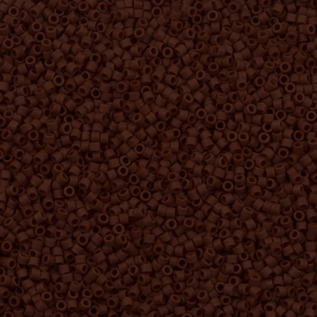 25g Miyuki Delica seed bead 11/0 Opaque Matte Espresso Bean DB1584