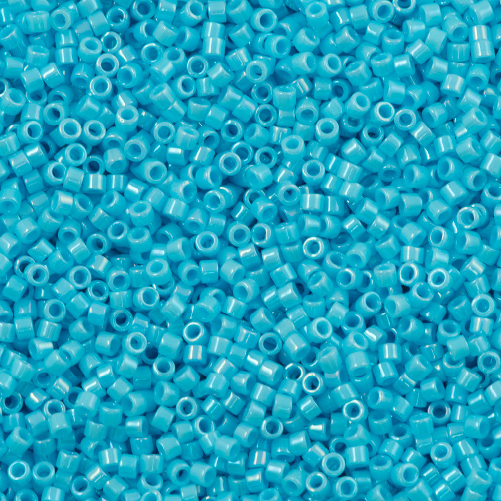 100g Miyuki Delica Seed Bead 11/0 Opaque Sky Blue AB DB215