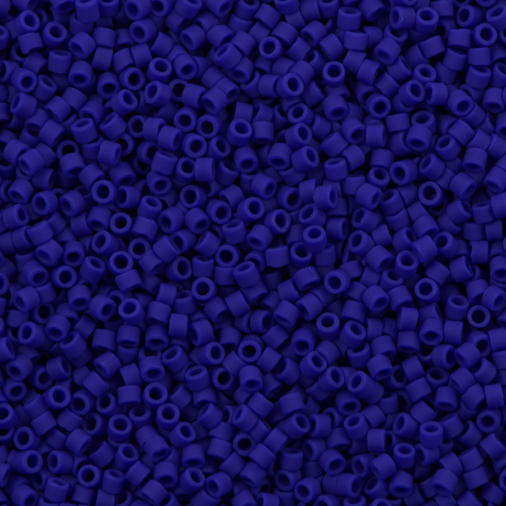 100g Miyuki Delica Seed Bead 11/0 Matte Opaque Cobalt DB756